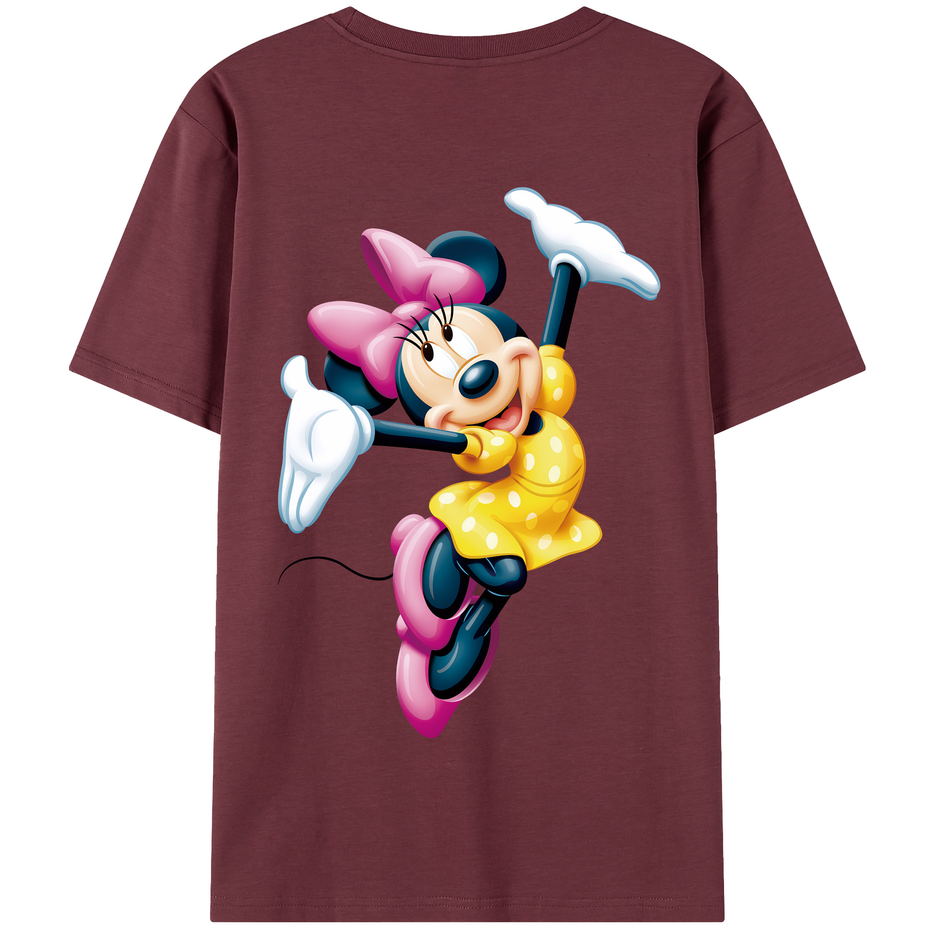（画像用） ミッキーマウス Mickey Mouse 綿100％半袖Tシャツ（背面プリント）